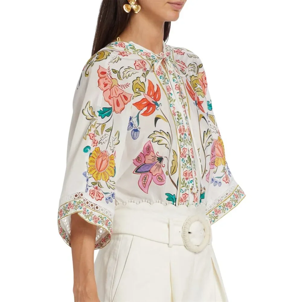 FARM Rio Off-White Insects Floral Bodysuit - Picture 3 of 10